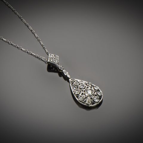 Pendentif diamants Belle Epoque