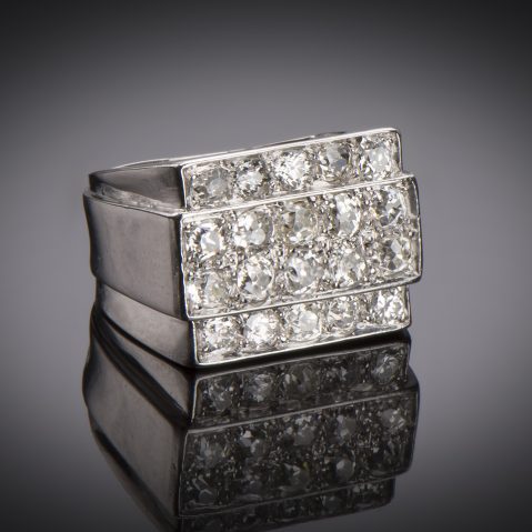 Bague Art Déco diamants (3 carats)