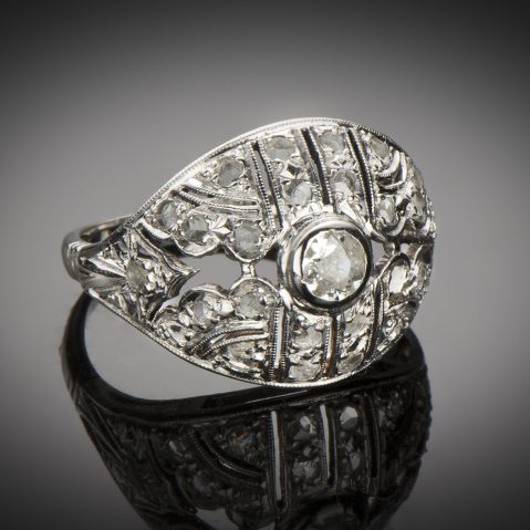 Bague Art Déco diamants