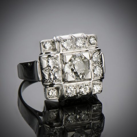 Bague Art Déco diamants (1,50 carat)