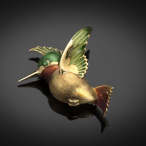 Broche émaillée vers 1950