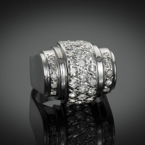 Bague Art Déco diamants