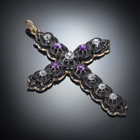 Louis Philippe Ier diamonds and amethysts cross (1830 – 1848)