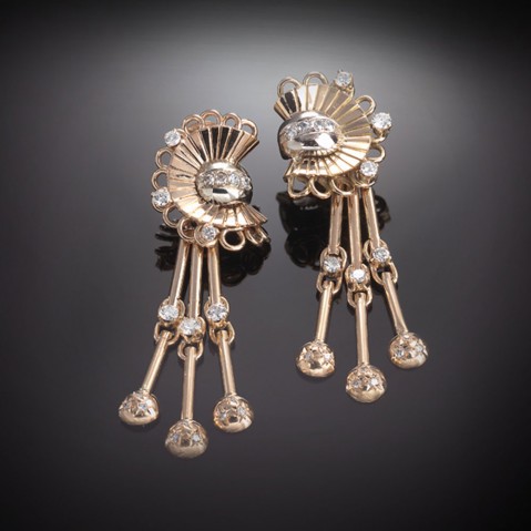 Diamonds earrings (circa 1940)