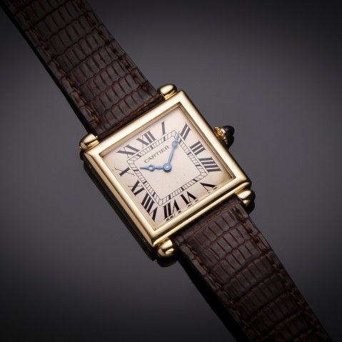 Cartier obus gold watch