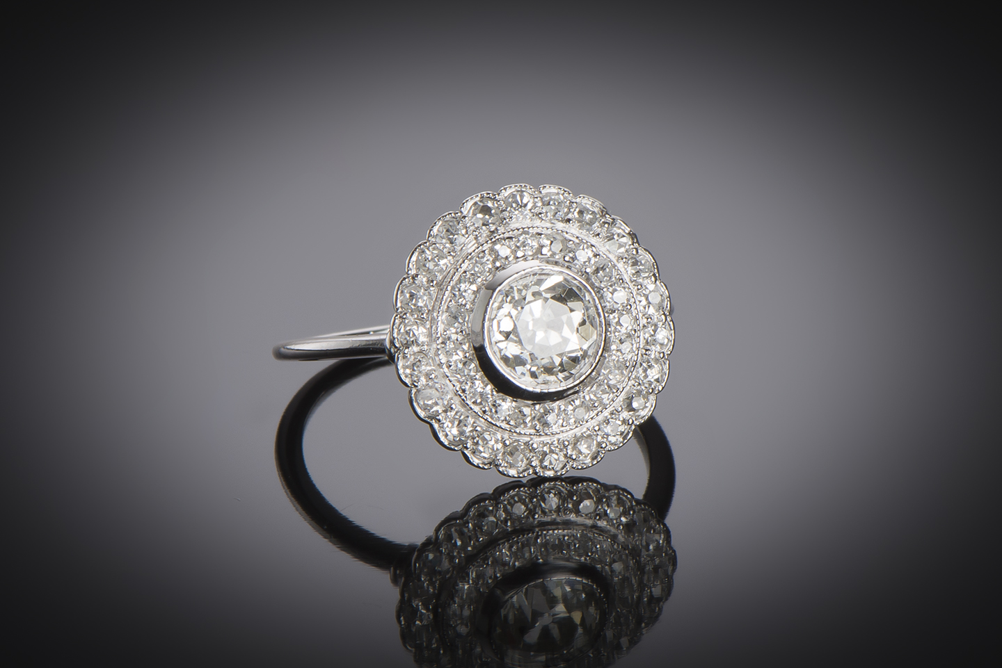 Art Deco diamond ring (2.30 carats)-1