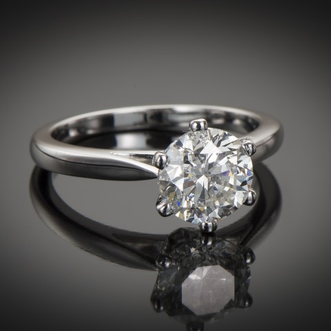 Brilliant diamond solitaire ring (HRD certificate)
