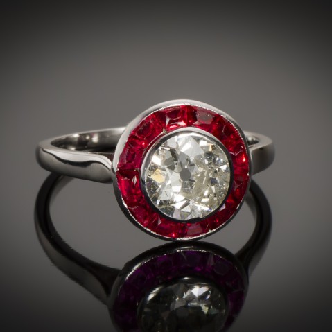 Art Deco diamond ring (1.60 carat)