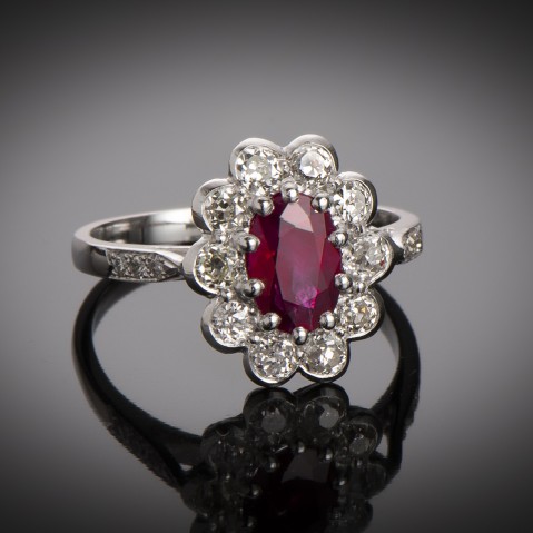 Ruby diamond ring