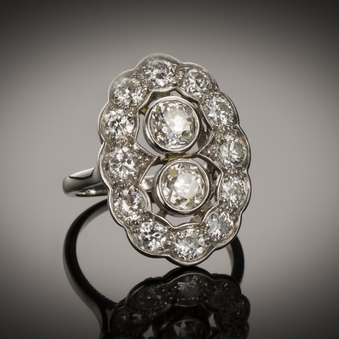 Art Deco diamond ring (2.40 carats)