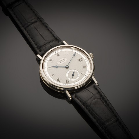 Breguet classic date white gold watch