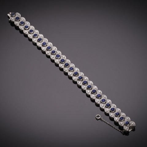 Diamond and sapphire bracelet circa 1950
