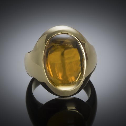 Pomellato citrine cabochon ring