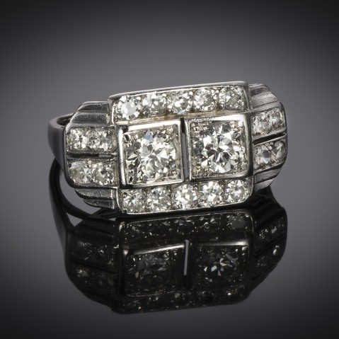 French Art Deco diamond ring
