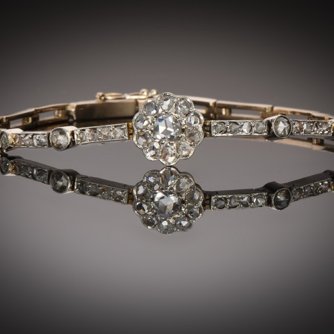 French antique diamond bracelet