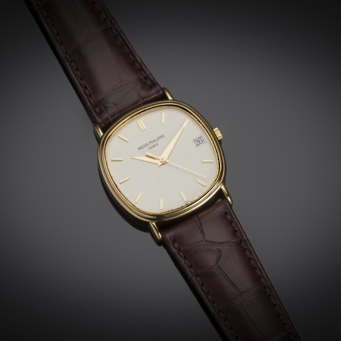 Patek Philippe automatic gold watch (with extracts from the registers)