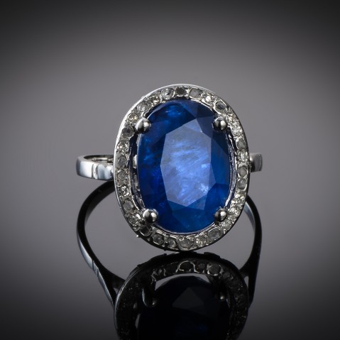 Art Deco sapphire and diamond ring