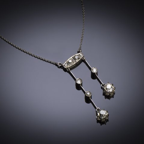French Art Deco diamond necklace