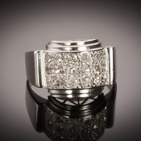 Modernist ring diamonds circa 1935