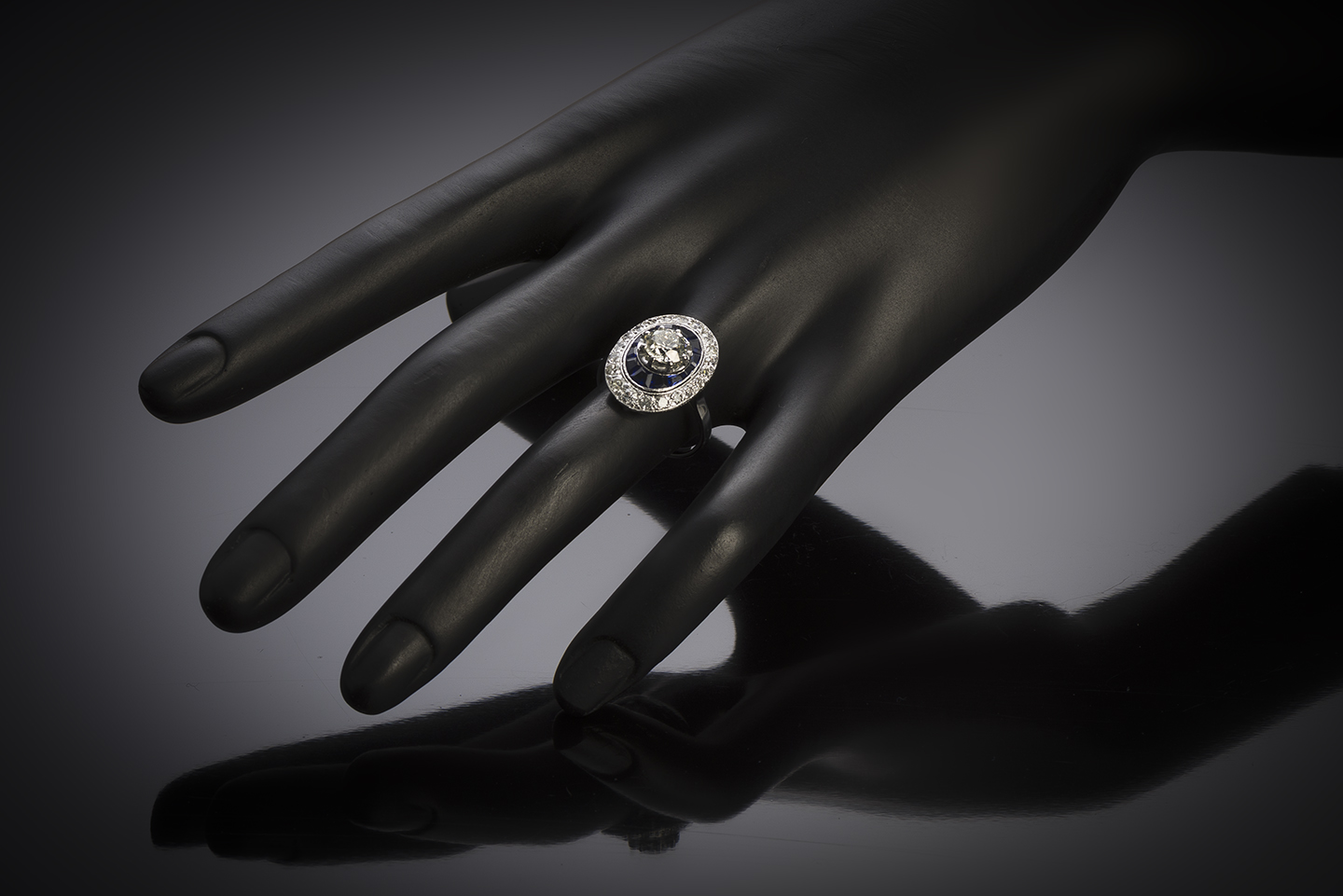 French Art Deco diamond ring (2 carats)-4