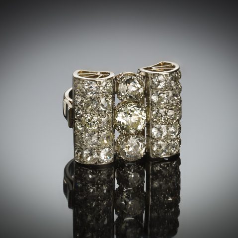 French Art Deco diamond ring (4.50 carats)