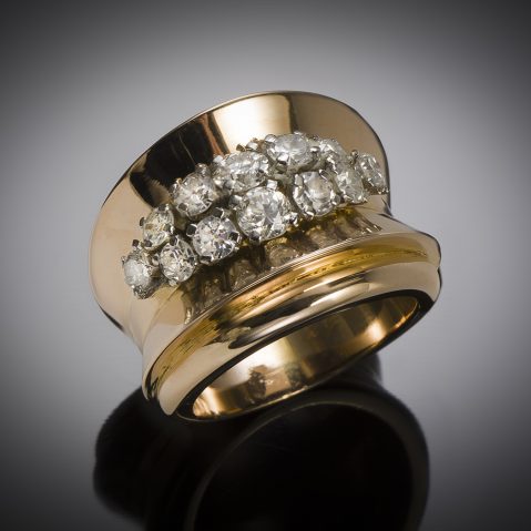 French diamond (1.10 carat) ring circa 1940 – 1950