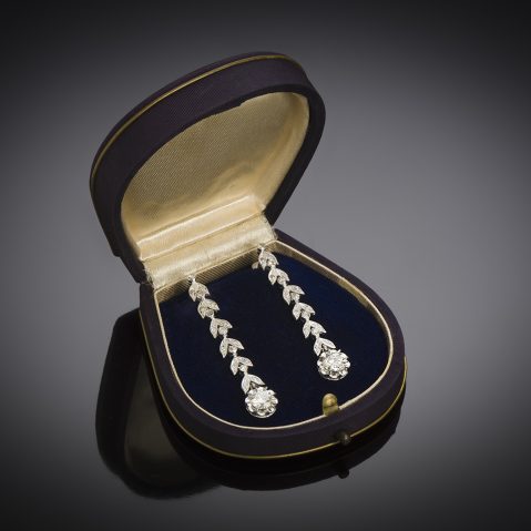 Diamond earrings (2 carats) circa 1935