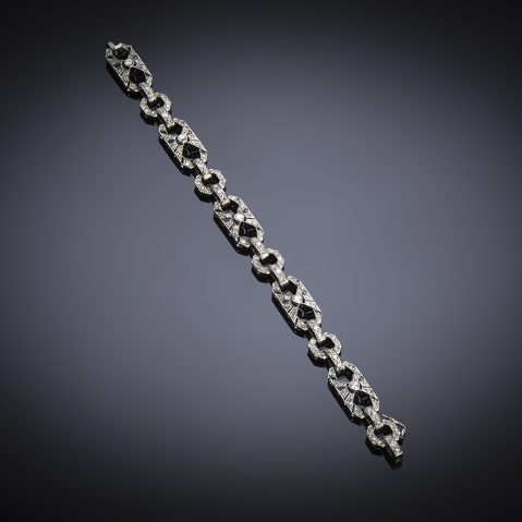 French Art Deco diamond bracelet (4 carats)