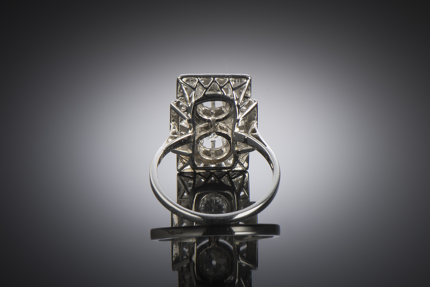 French Art deco diamond ring (1.5 carat)-2