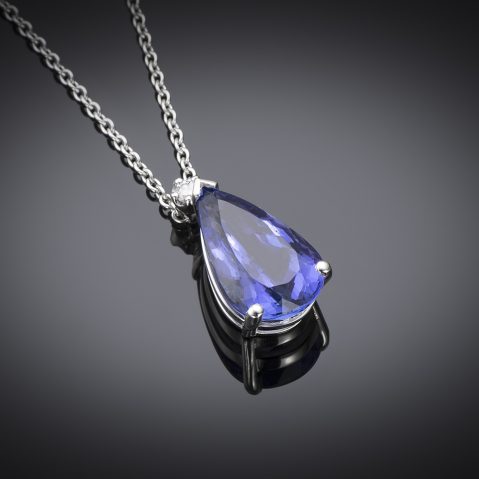 Pendant tanzanite (5 carats) diamond