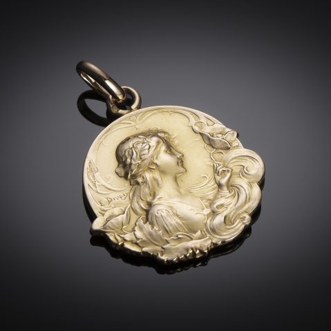 Art Nouveau medal E. Dropsy