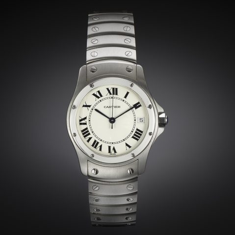 Cartier steel automatic watch (33 mm)