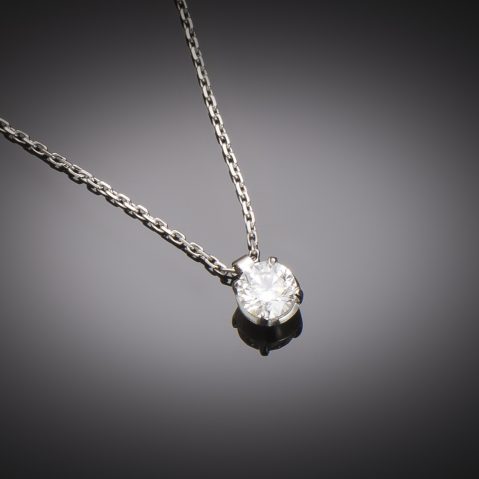 Diamond pendant (0.60 carat – GIA certificate – E VS1)