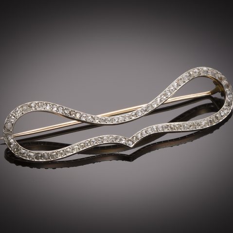Diamond brooch circa 1880 – 1910 (6.8 cm)