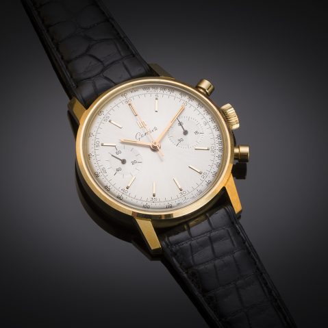 Lip Genève gold chronograph watch circa 1960