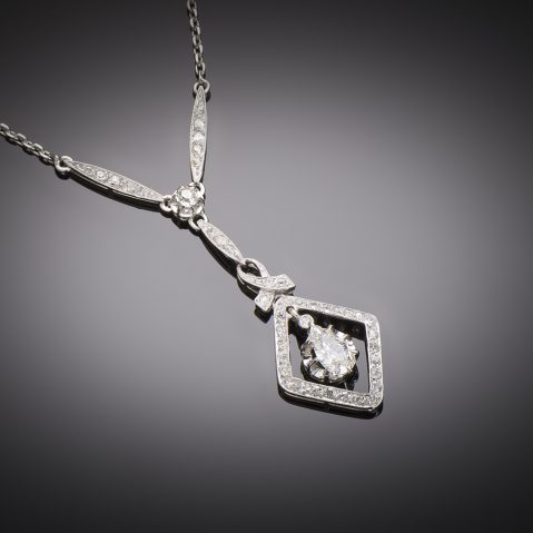 French Art Deco diamond necklace (1.20 carat)