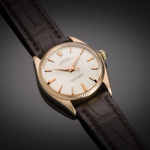 Vintage Rolex Oyster Perpetual pink gold watch (circa 1960)
