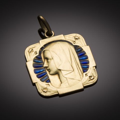 Art deco enamel medal – Emile Monier
