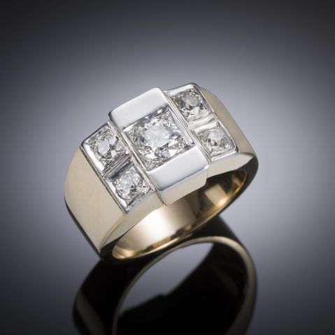Ring circa 1935 diamonds (1.10 carat)