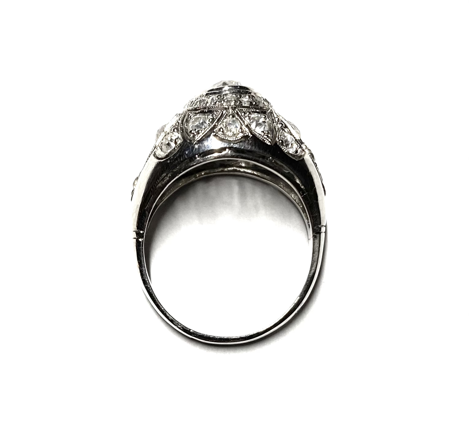 French Art deco ring diamond (1.20 carat)-2