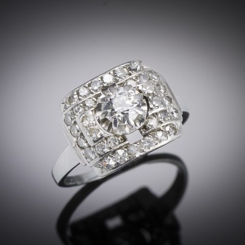 Art deco diamond ring (approx. 1 carat)