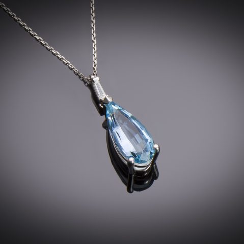 Santa Maria aquamarine pendant (3.77 carats, laboratory certificate)