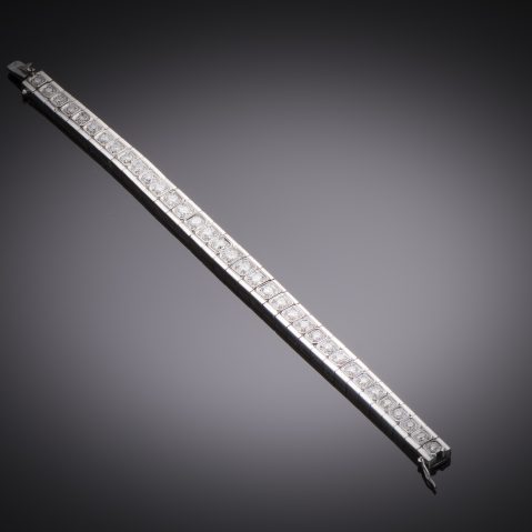 French Art deco diamond (6.5 carats) bracelet