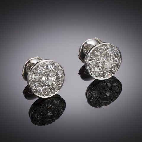 Diamond earrings (1.20 carat) Art Deco