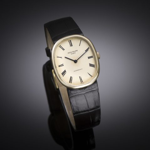 Patek Philippe Ellipse gold watch – Double signature Haussman & Co