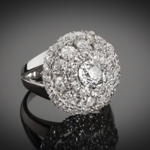 French Boucheron diamond ring (1.80 carat) circa 1950