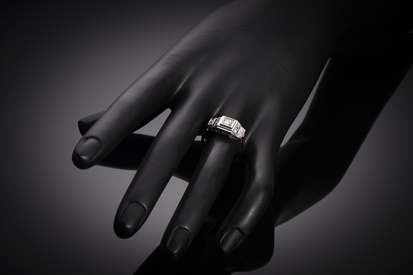 French Art Deco diamond ring-3