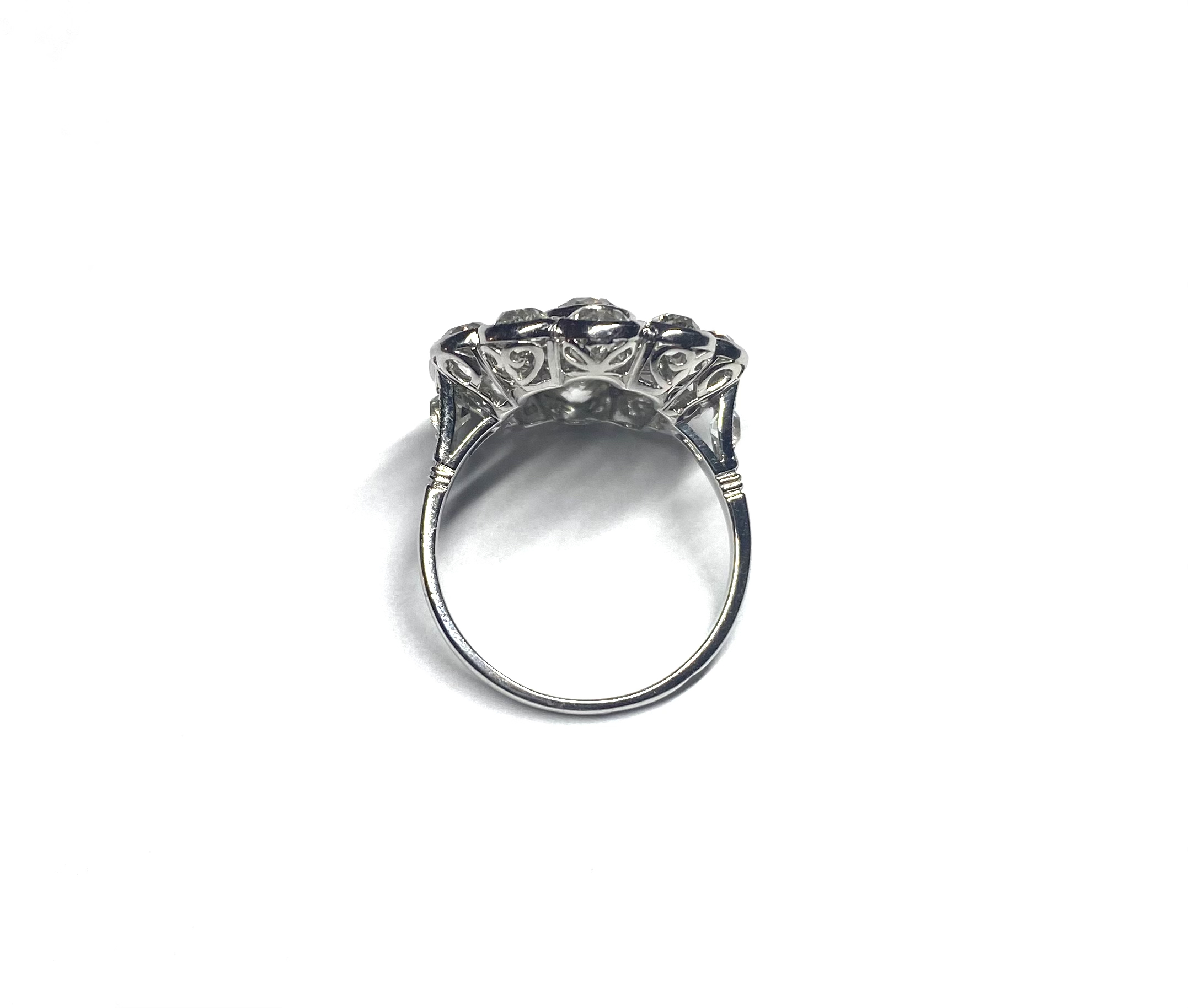 French Art Deco diamond ring (3.10 carats)-2