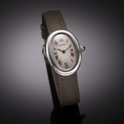 Cartier Baignoire watch in white gold