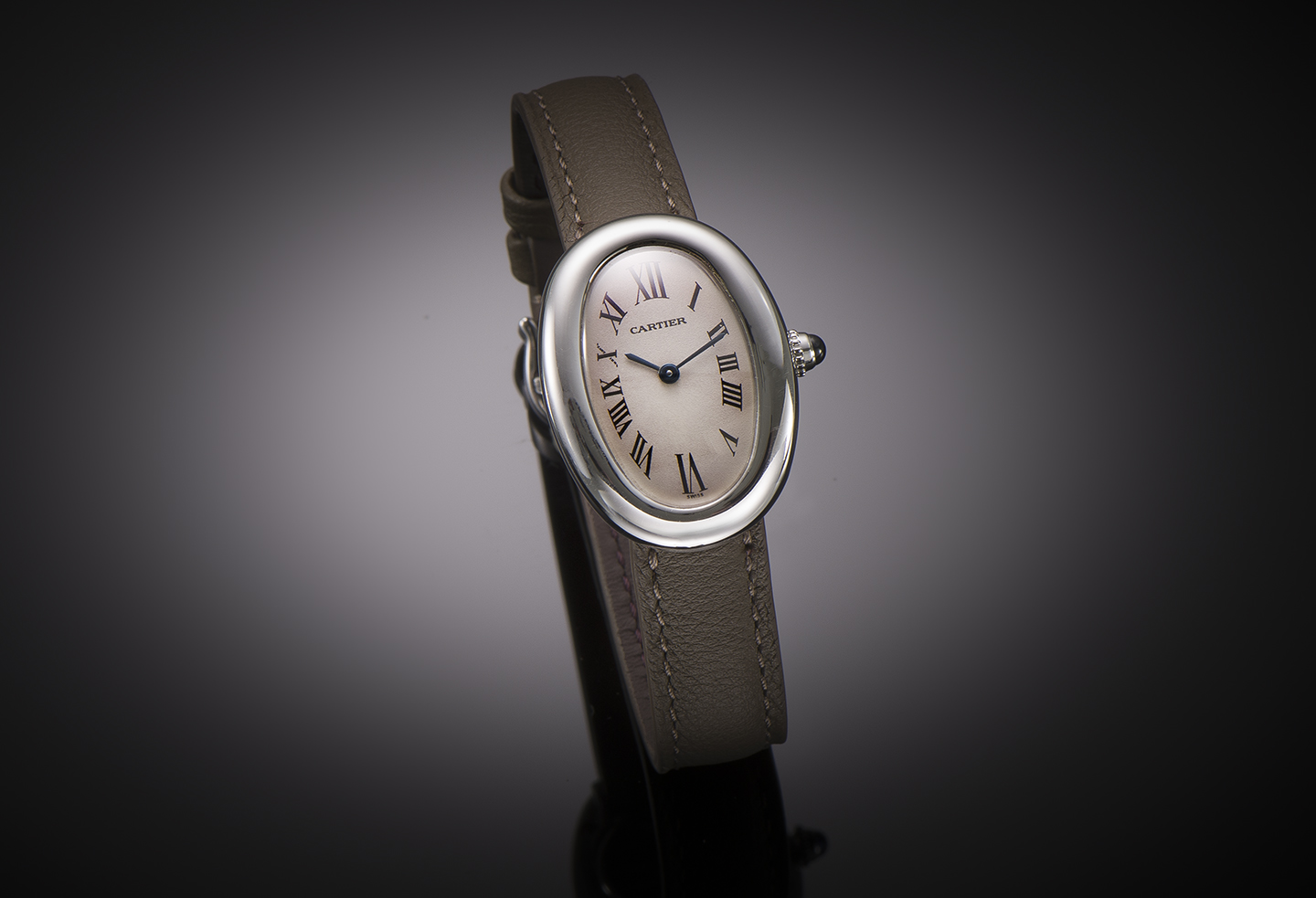Cartier Baignoire watch in white gold-1